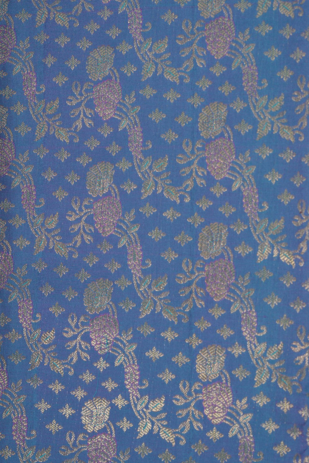 Image of Kanchipattu Brocade Smoky Blue Saree